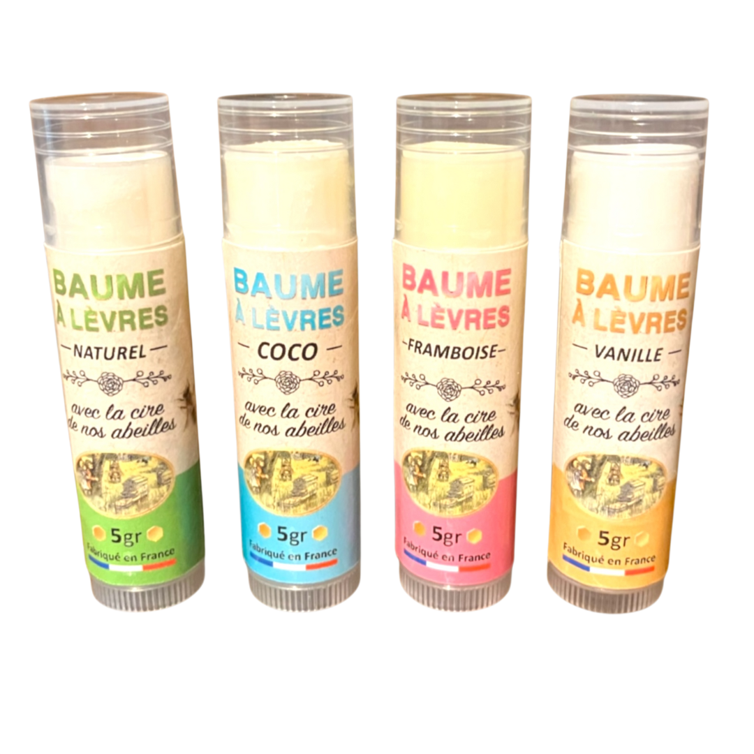 Baume à lèvres naturel à la cire d’abeille pour lèvres sèches