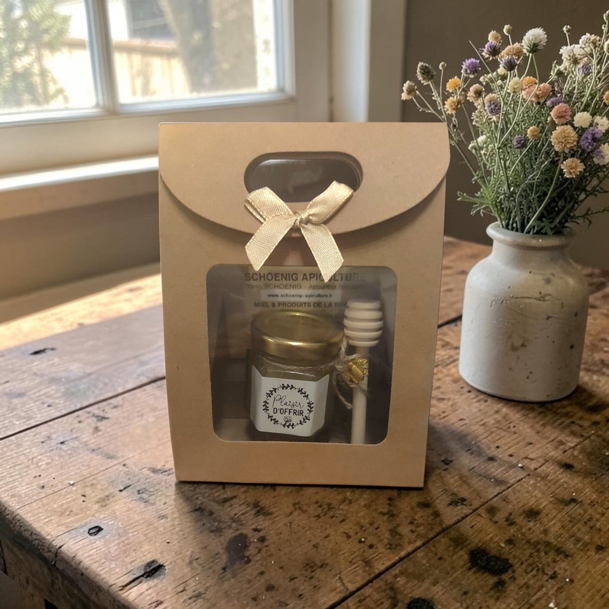Cadeau de fin d’année scolaire pour maîtresse avec bougie en cire d’abeille