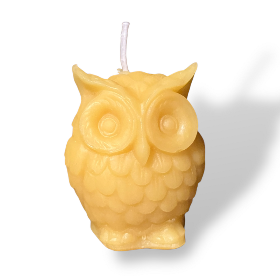 Bougie cire d'abeille Hibou