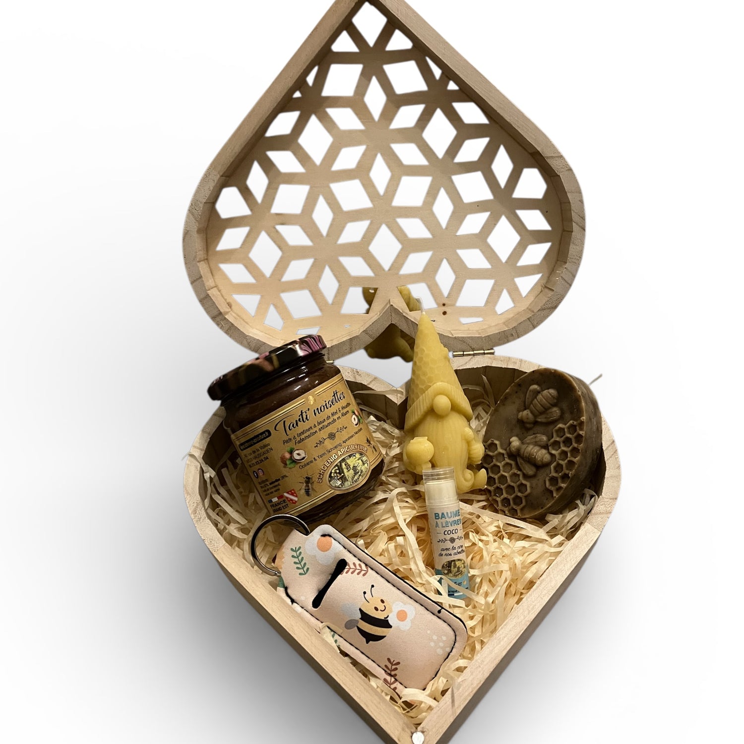 Coffret cœur artisanal de la ruche - schoenig apiculture