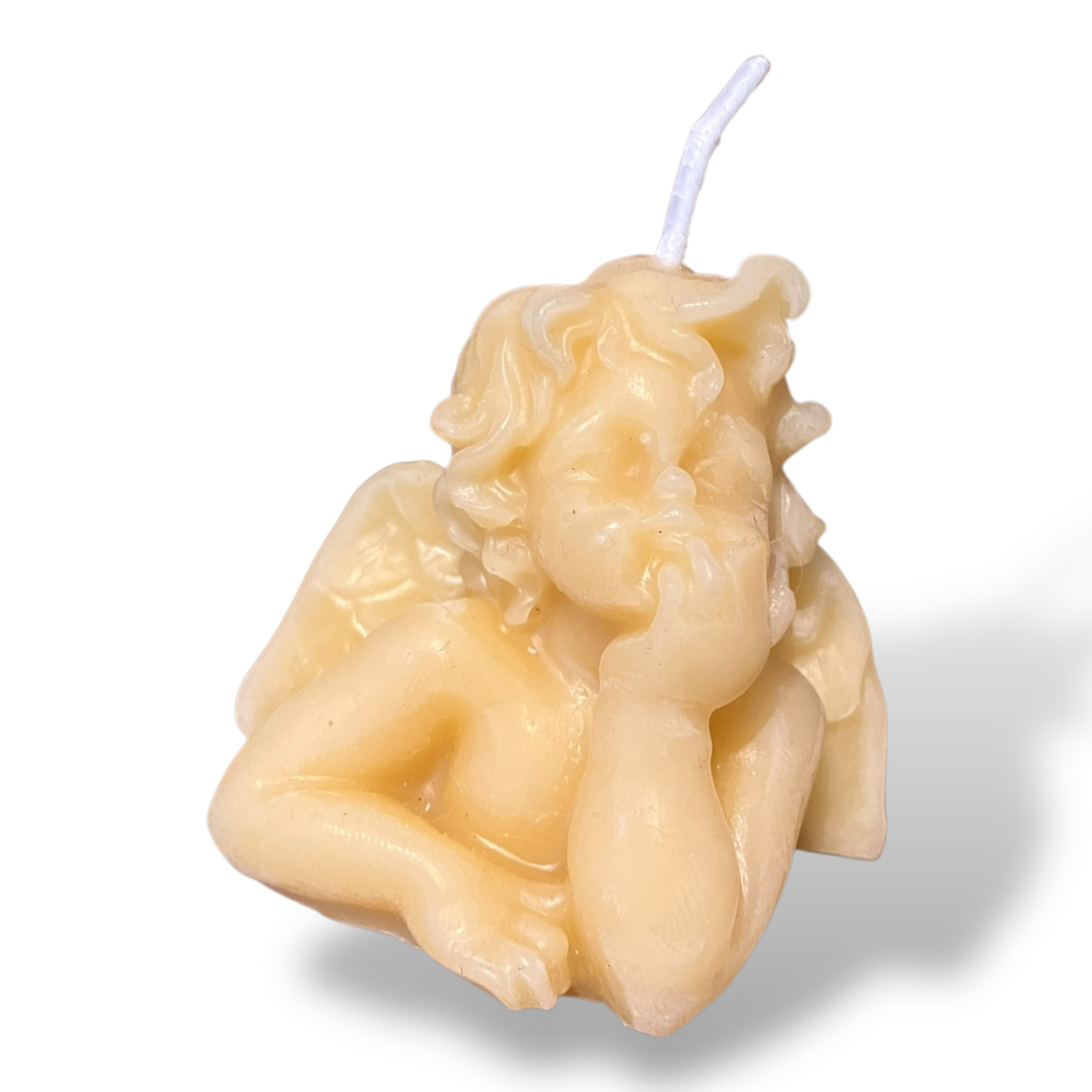 Bougie cire d'abeille Ange sérénité - Schoenig apiculture