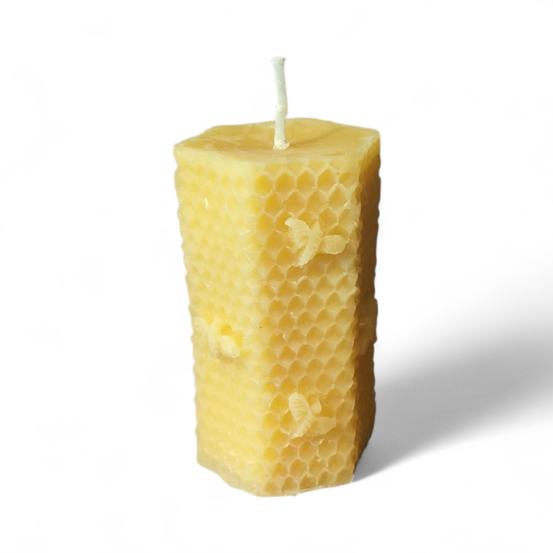 Bougie cire d'abeille Ruche longue - Schoenig apiculture
