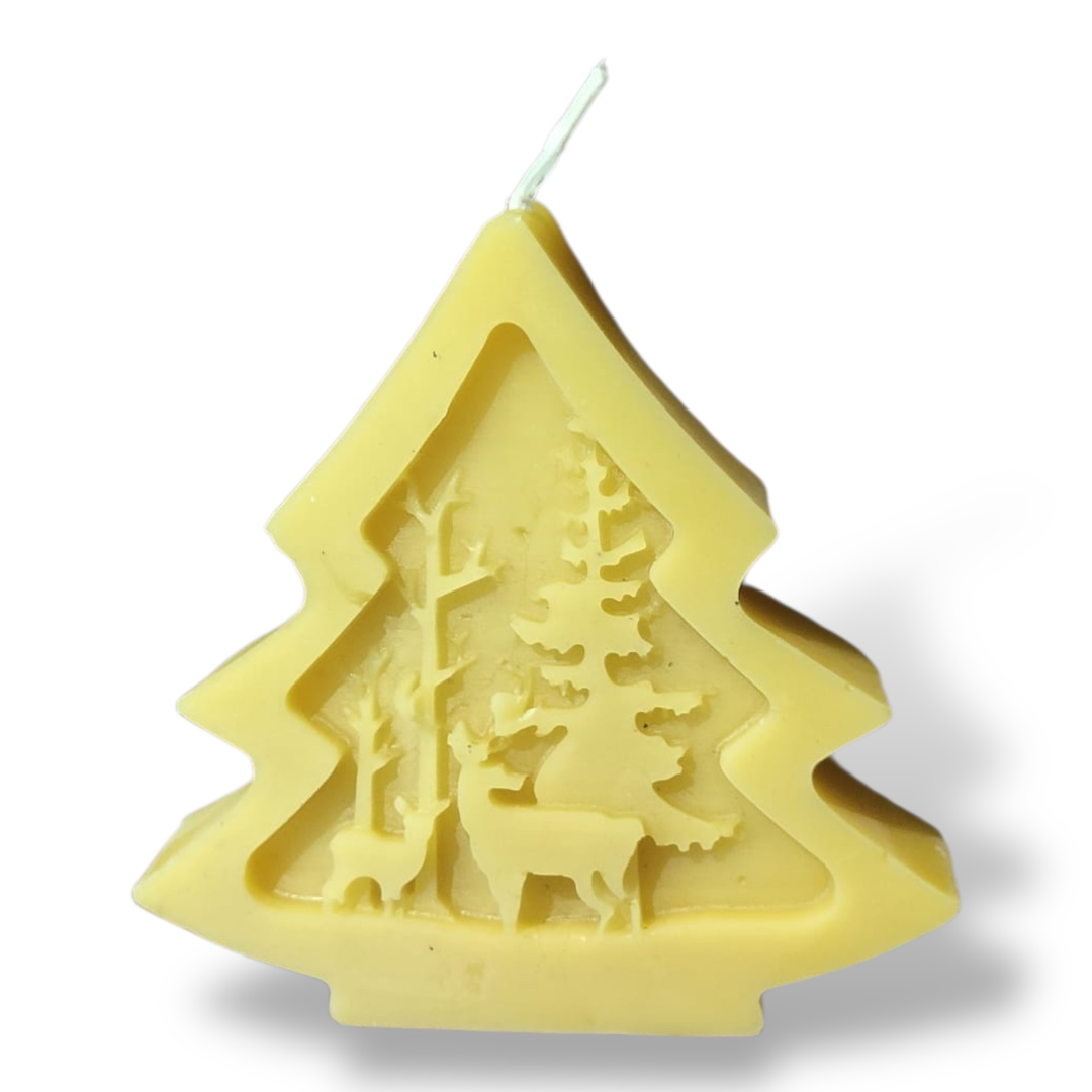 Bougie cire d'abeille Forêt boréale