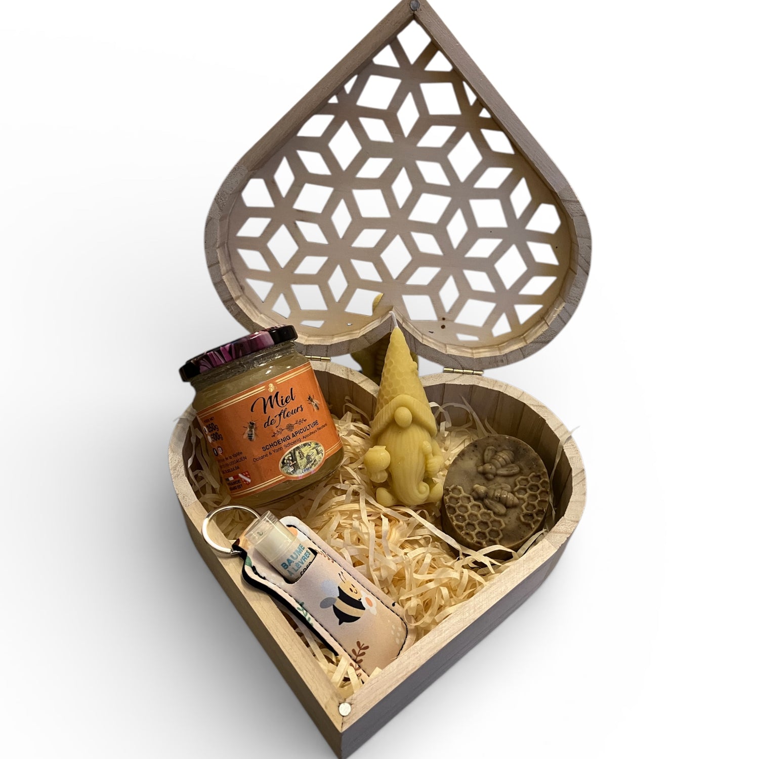 Coffret cœur artisanal de la ruche - schoenig apiculture