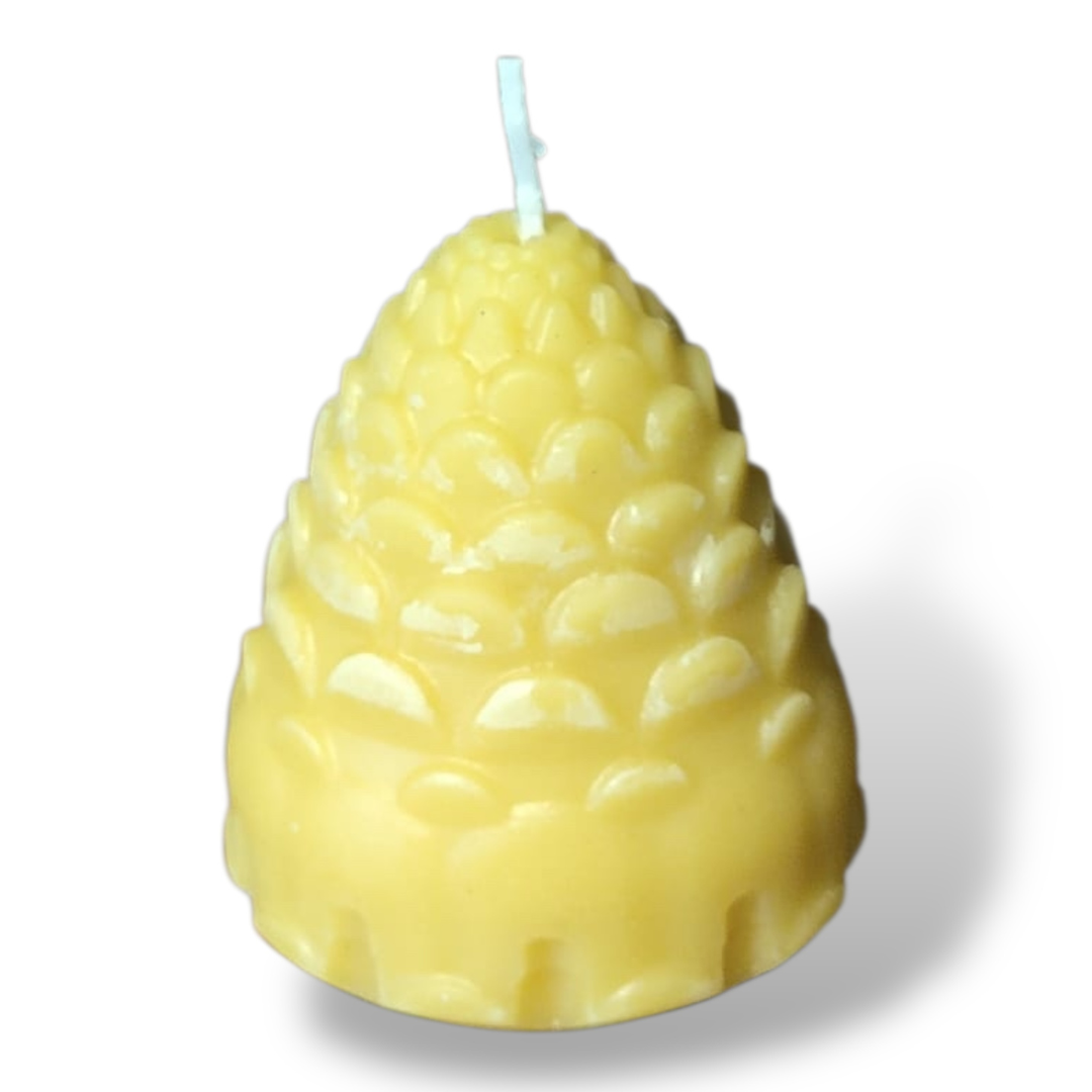 Bougie cire d'abeille pomme de pain