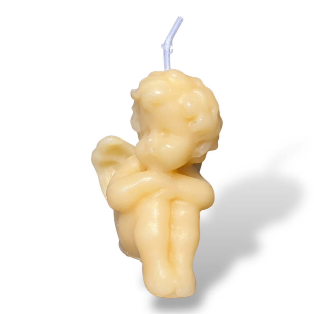 Bougie cire d'abeille Ange contemplation