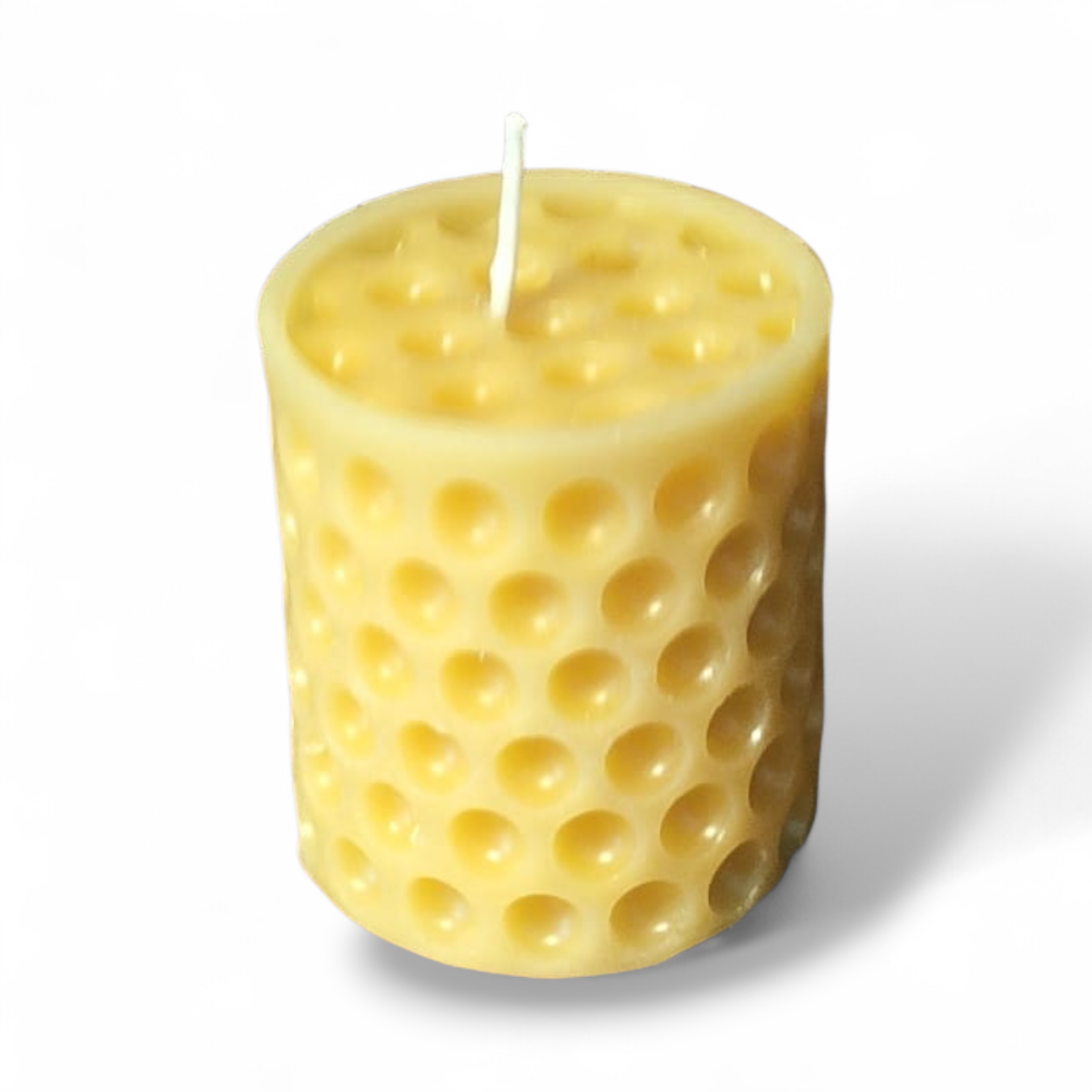 Bougie cire d'abeille Cylindre Alvéolé