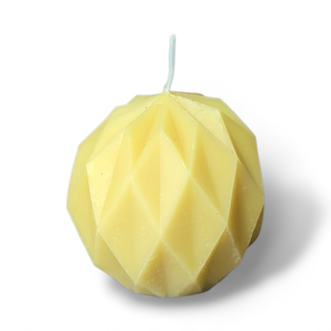 Bougie cire d'abeille Sphère Losange - Schoenig apiculture