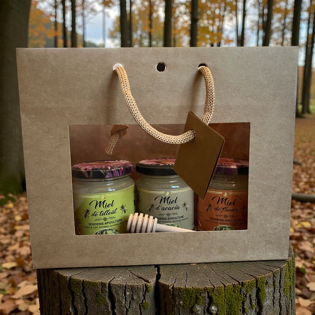 Coffret miels artisanaux d’Alsace - Trilogie Gourmande - schoenig apiculture
