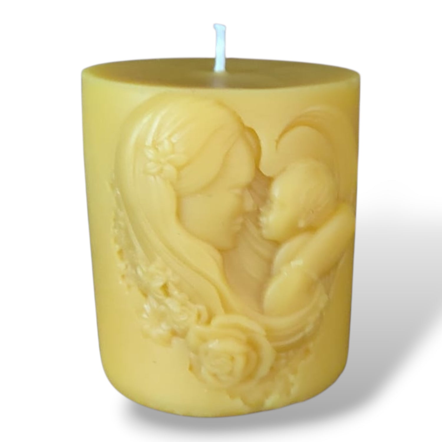Bougie cire d'abeilles Maman & Enfant