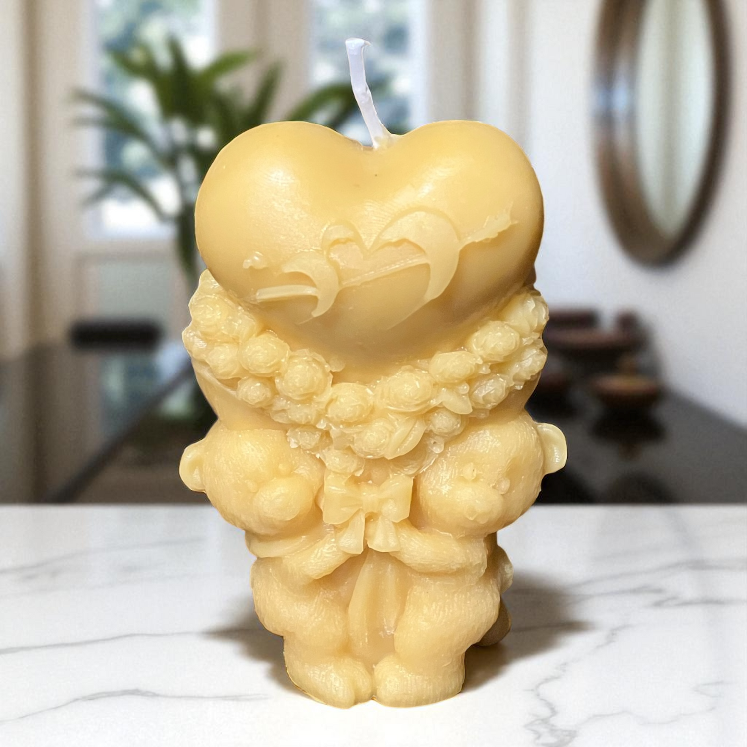 Bougie cire d'abeille Ourson bouquet