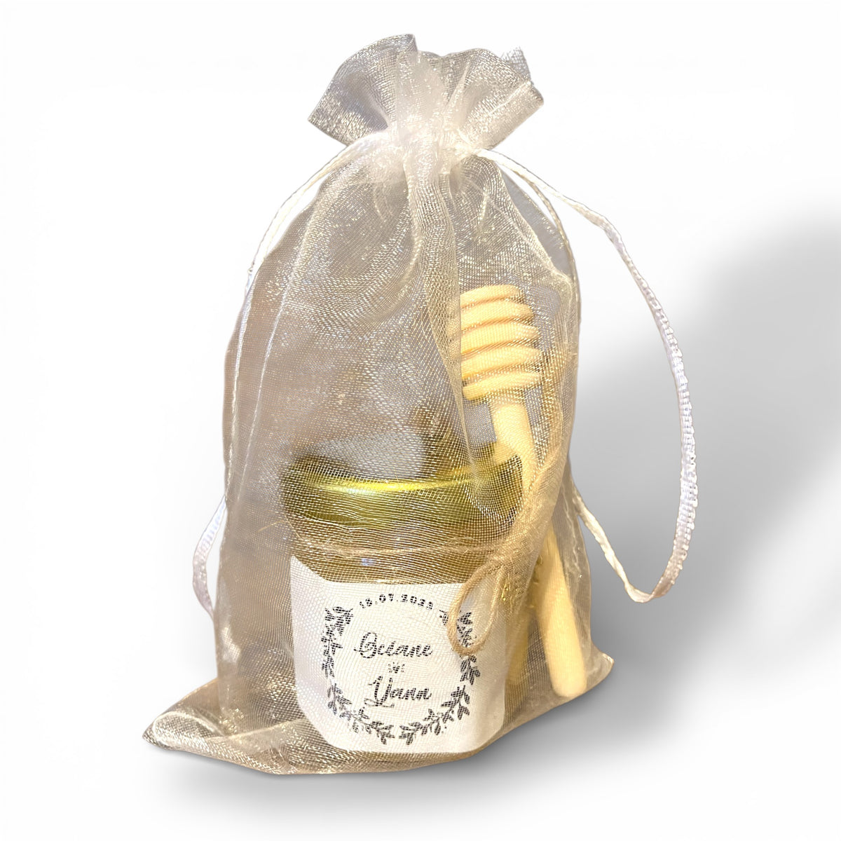 Petit pot de miel personnalisé – Cadeau invités mariage, baptême & communion - schoenig apiculture