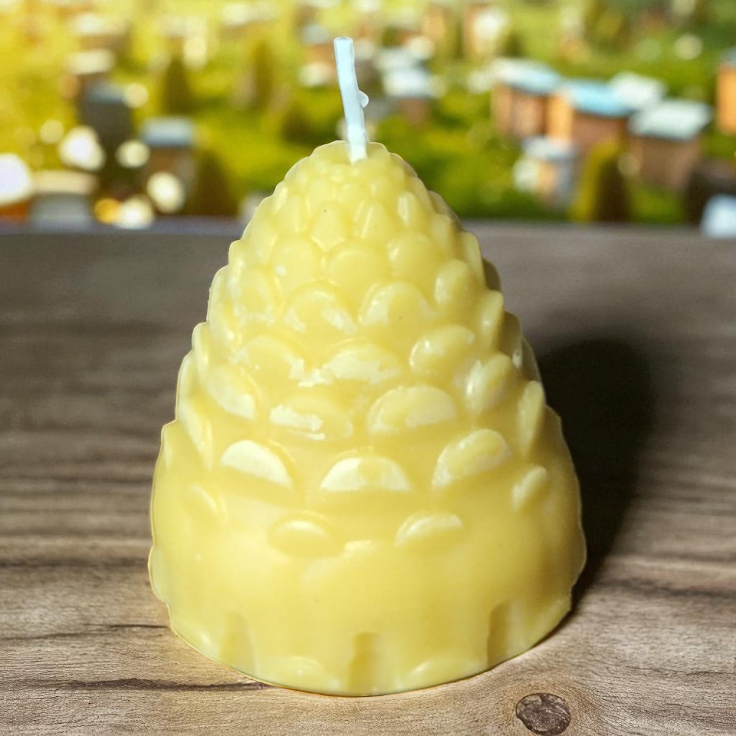 Bougie cire d'abeille pomme de pain