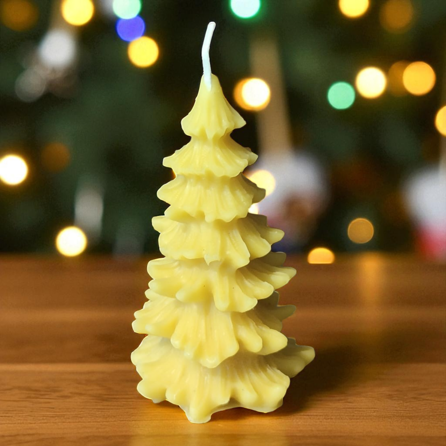Bougie cire d'abeille Sapin Sylvestre