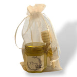 Petit pot de miel personnalisé avec étiquette “Merci”, présenté dans un sachet organza avec cuillère à miel, cadeau original pour collaborateurs, client, CSE