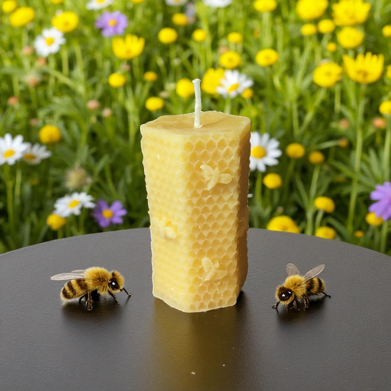 Bougie cire d'abeille Ruche longue