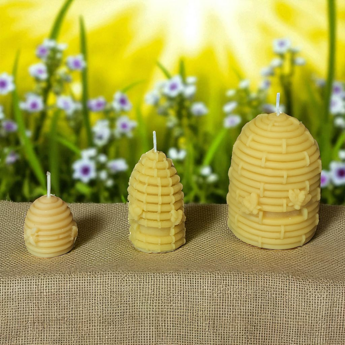 Bougie cire d'abeille Ruche