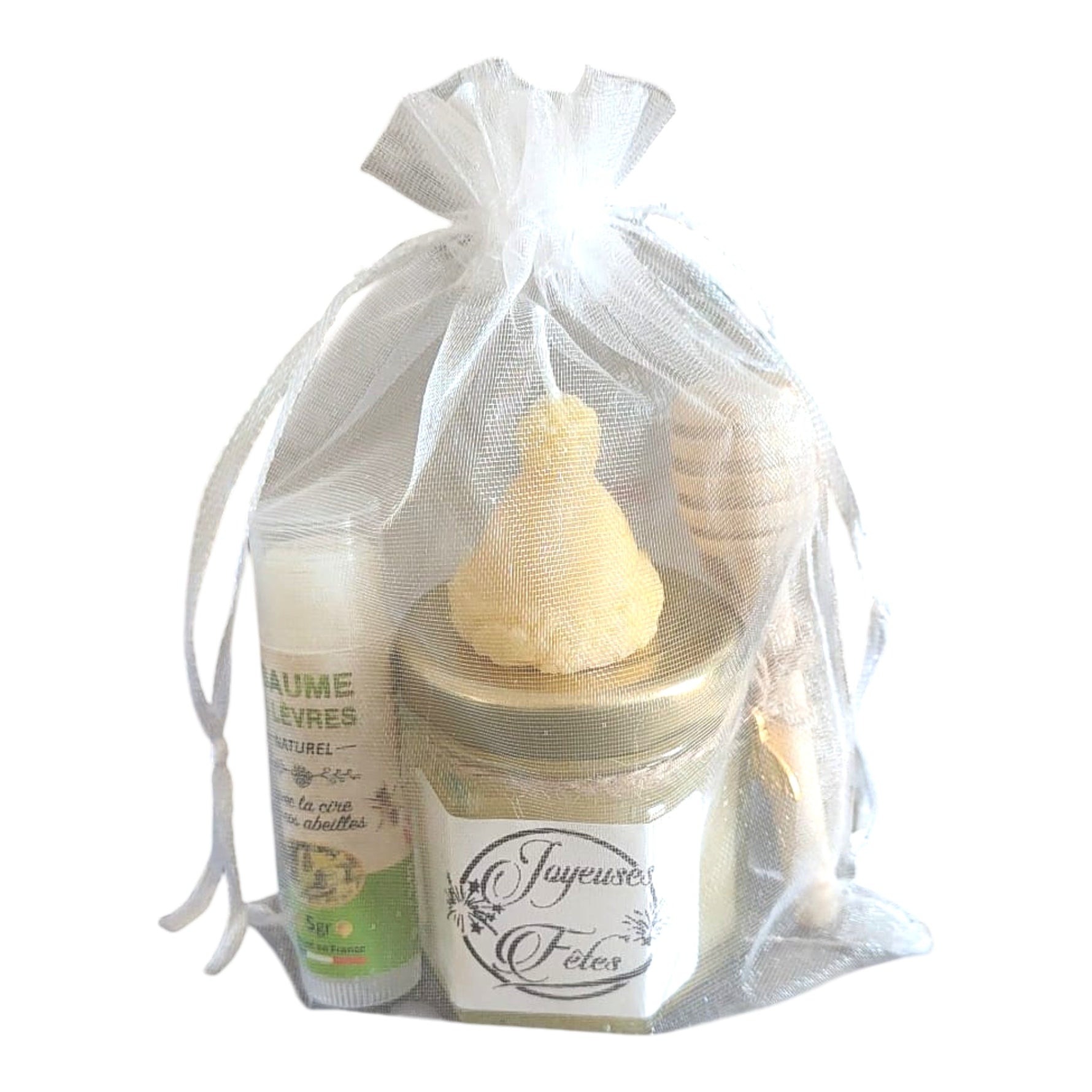 Bougie artisanale en cire d'abeille fabriquée à partir de la cire de nos ruches, idéale comme cadeau de Noël ou de remerciement.