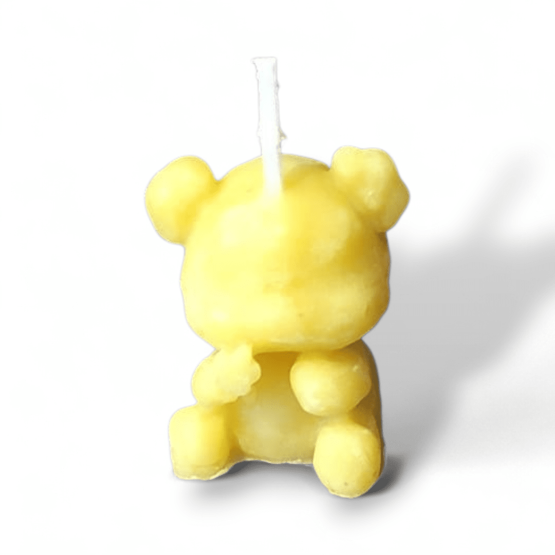 bougie en cire d’abeille artisanale - Ourson - schoenig apiculture