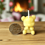 bougie en cire d’abeille artisanale - Ourson - schoenig apiculture