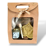 Cadeau baptême bébé avec bougie ange en cire d’abeille et miel personnalisé, idée souvenir délicat pour naissance