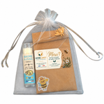 Cadeau client entreprise personnalisé avec sachet de graines de fleurs mellifères et baume à lèvres coco
