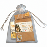 Cadeau client entreprise personnalisé avec sachet de graines de fleurs mellifères et baume à lèvres vanille pour Noël