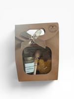 Coffret cadeau client personnalisé avec message Merci pour votre confiance et produits artisanaux de la ruche
