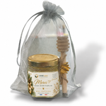 Pot de miel artisanal personnalisé pour cadeau client entreprise CSE avec étiquette personnalisée et cuillère à miel