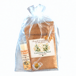 Cadeau invité de communion personnalisé avec sachet de graines, baume à lèvres, croix et colombe