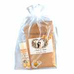 Cadeau invité de mariage personnalisé avec sachet de graines, baume à lèvres et motif couple romantique