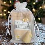 Cadeau de Noël personnalisé pour maîtresse, ATSEM, nounou ou Secret Santa avec sachet de graines personnalisé et bougie artisanale en cire d'abeille.
