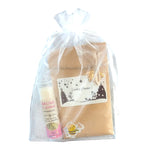 Cadeau de Noël personnalisé avec sachet de graines, étiquette personnalisable et baume à lèvres artisanal à la cire d'abeille de nos ruches.