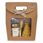 Coffret cadeau client entreprise personnalisé avec pot de miel artisanal français
