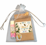 Coffret cadeau client personnalisé avec sachet de graines et baume à lèvres framboise