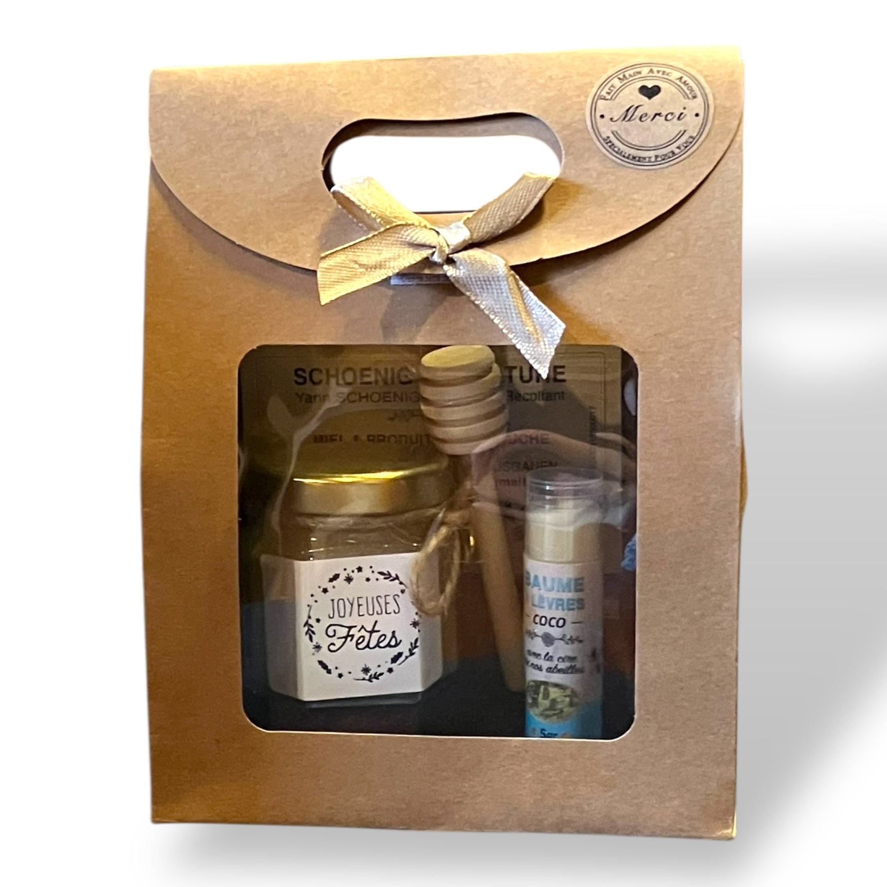 Coffret cadeau professionnel avec miel artisanal, baume à lèvres et idée cadeau pour entreprise