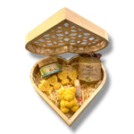 Coffret cœur artisanal de la ruche – Miel et douceurs apicoles - schoenig apiculture