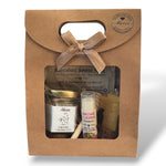 Idée cadeau confirmation enfant avec coffret miel, baume à lèvres et bougie ange artisanale