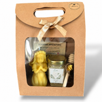 Coffret miel personnalisé communion avec étiquette prénom Eve, cadeau invité événement religieux artisanal