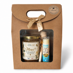 Coffret miel personnalisé pour entreprise, cadeau client CSE avec baume à lèvres artisanal et pot de miel