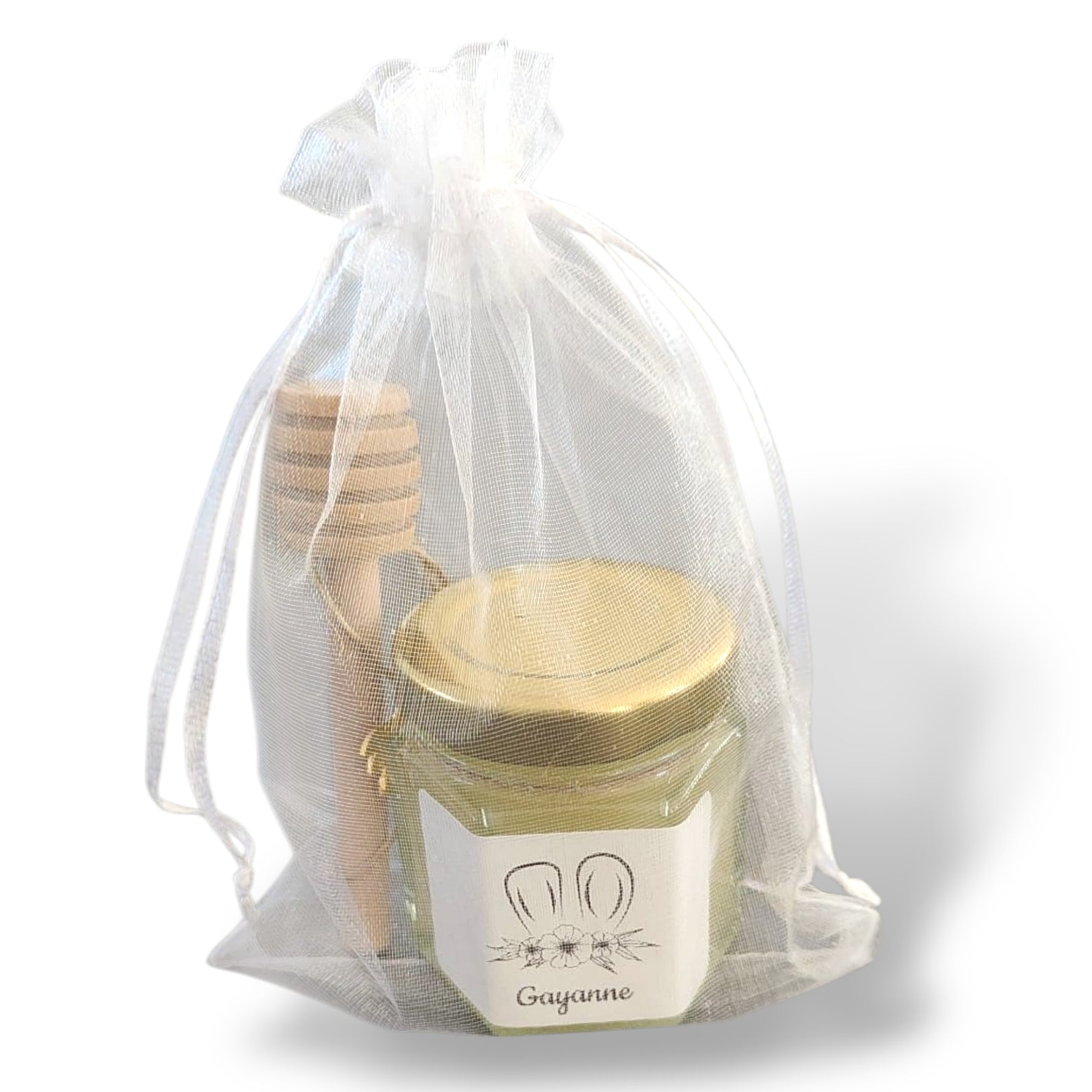 Pot de miel personnalisé Pâques présentation cadeau naturel et artisanal