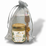 Mini pot de miel artisanal personnalisé avec étiquette entreprise cadeau client CSE Noël et remerciement