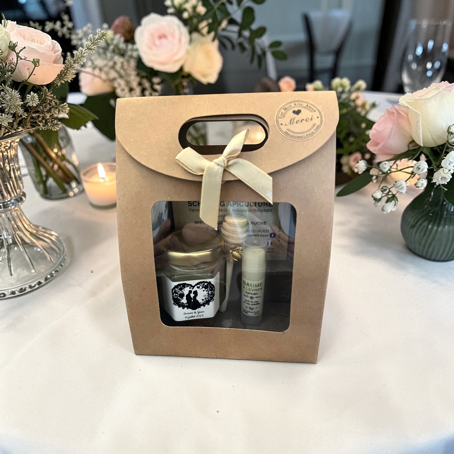 mini coffret miel personnalisé cadeau invités mariage champêtre sur tablea