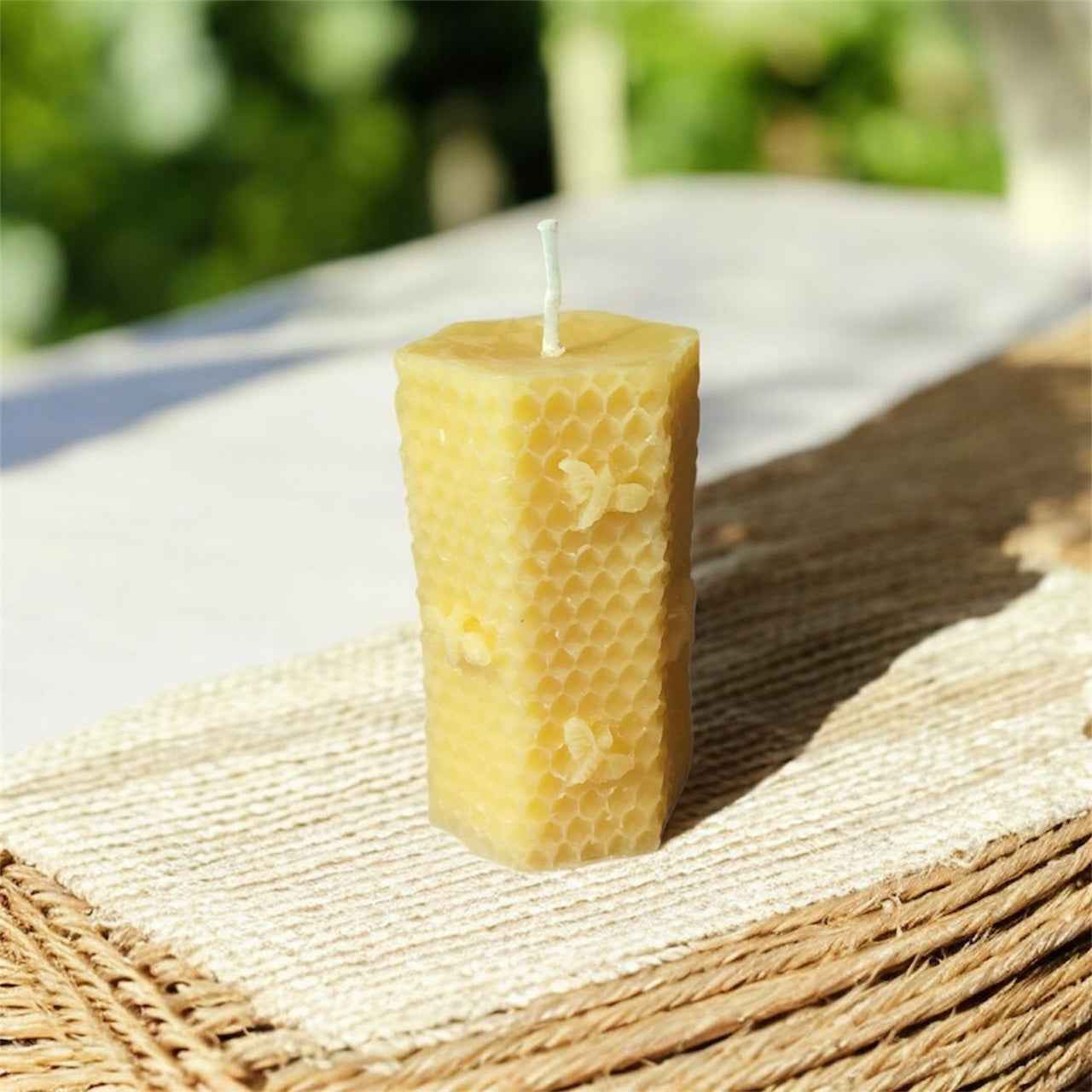 Bougie cire d'abeille Ruche longue