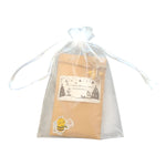 Sachet de graines de fleurs personnalisé avec breloque abeille dorée et étiquette personnalisable, cadeau de remerciement original pour fin d'année, maîtresse, ATSEM, nounou ou collègue.