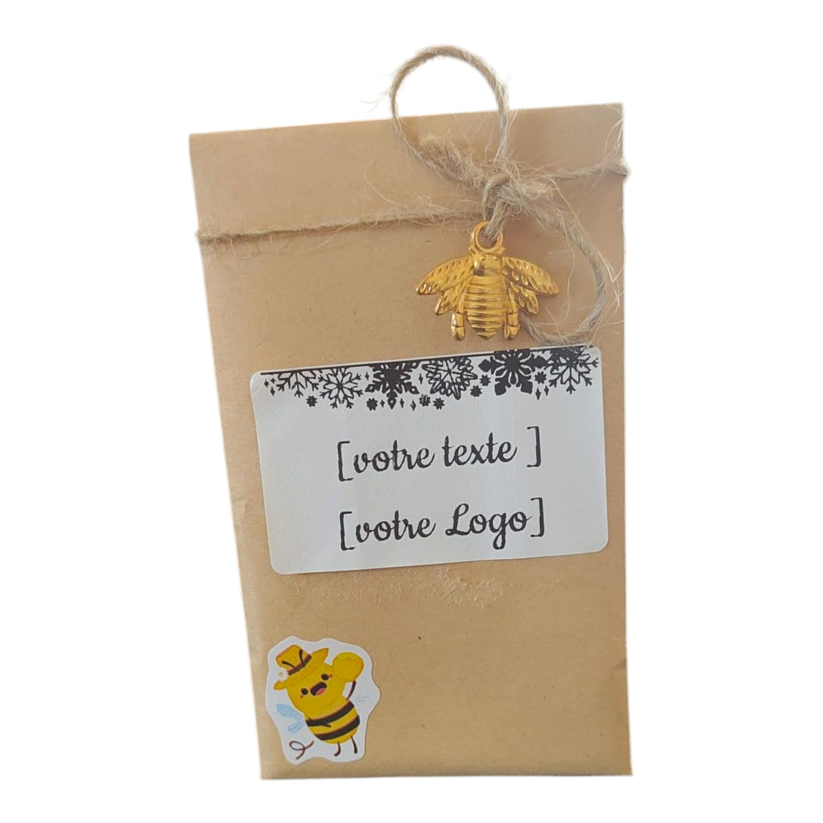Sachet de graines personnalisé avec texte et logo d’entreprise