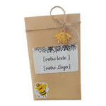 Sachet de graines personnalisé avec texte et logo d’entreprise