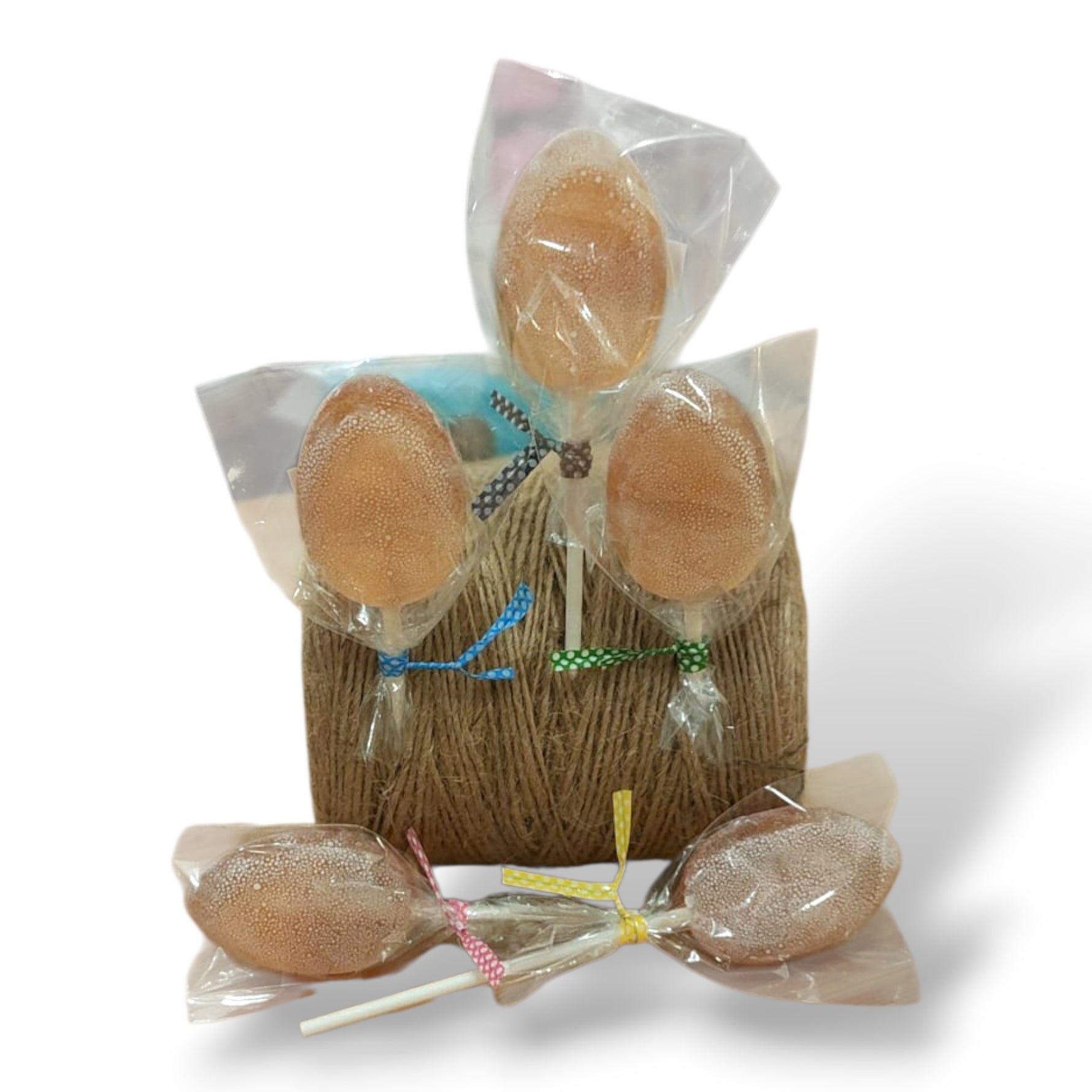 Lot de sucettes au miel artisanales naturelles présentation gourmande